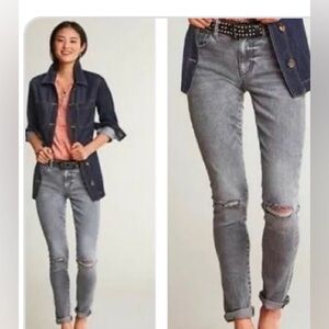 Cabi High Skinny Jeans #3939 Fall 2020 NWOT Sz 12 Womens Distressed Gray